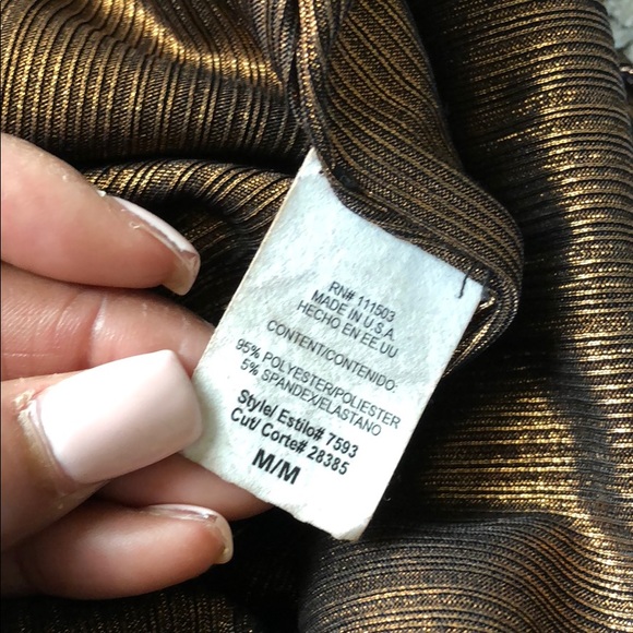 Asymmetrical bronze skirt - Picture 7 of 8